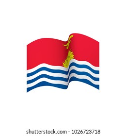 Kiribati flag, vector illustration on a white background