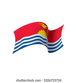 Kiribati flag, vector illustration on a white background