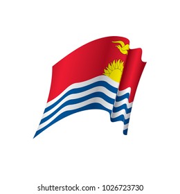 Kiribati flag, vector illustration on a white background