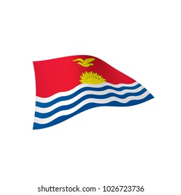 Kiribati flag, vector illustration on a white background