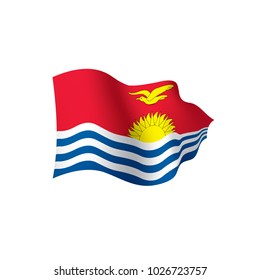Kiribati flag, vector illustration on a white background