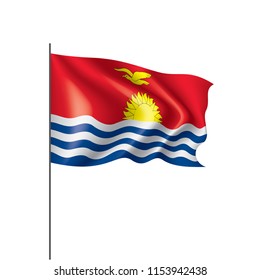 Kiribati flag, vector illustration on a white background