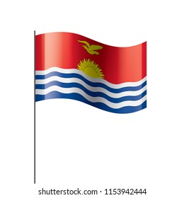 Kiribati flag, vector illustration on a white background