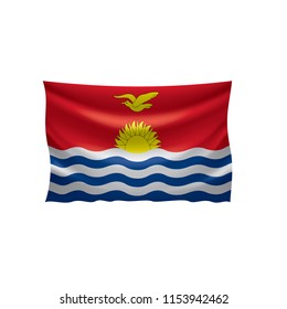 Kiribati flag, vector illustration on a white background