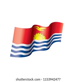 Kiribati flag, vector illustration on a white background