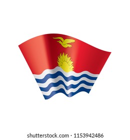 Kiribati flag, vector illustration on a white background