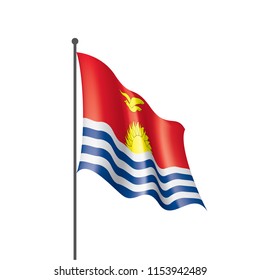 Kiribati flag, vector illustration on a white background