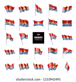 Kiribati flag, vector illustration on a white background