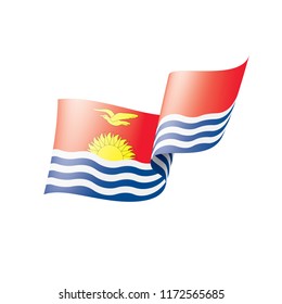 Kiribati flag, vector illustration on a white background