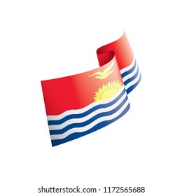 Kiribati flag, vector illustration on a white background