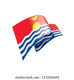 Kiribati flag, vector illustration on a white background