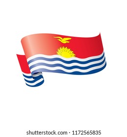 Kiribati flag, vector illustration on a white background