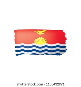 Kiribati flag, vector illustration on a white background.
