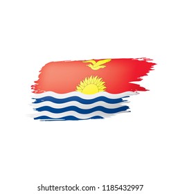 Kiribati flag, vector illustration on a white background.