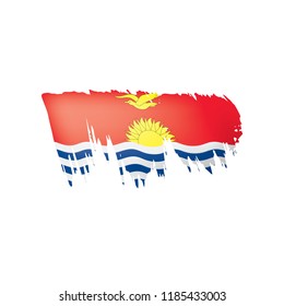 Kiribati flag, vector illustration on a white background.