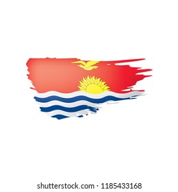 Kiribati flag, vector illustration on a white background.