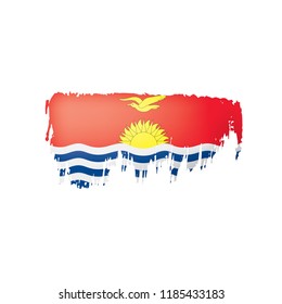 Kiribati flag, vector illustration on a white background.