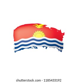 Kiribati flag, vector illustration on a white background.