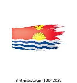 Kiribati flag, vector illustration on a white background.