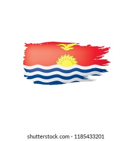 Kiribati flag, vector illustration on a white background.