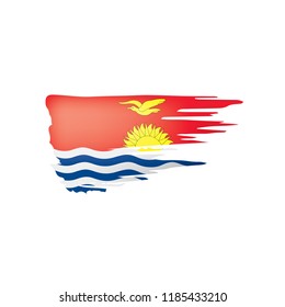 Kiribati flag, vector illustration on a white background.