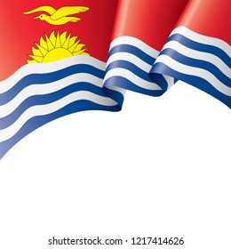 Kiribati flag, vector illustration on a white background