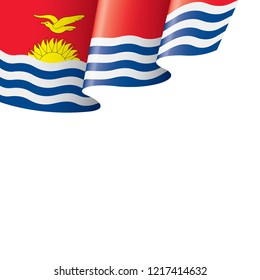 Kiribati flag, vector illustration on a white background