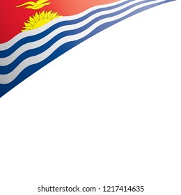 Kiribati flag, vector illustration on a white background