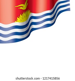 Kiribati flag, vector illustration on a white background