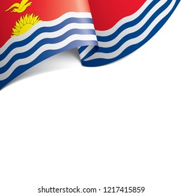 Kiribati flag, vector illustration on a white background