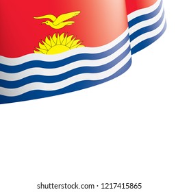 Kiribati flag, vector illustration on a white background