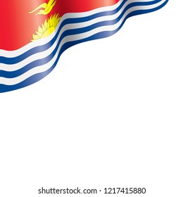 Kiribati flag, vector illustration on a white background