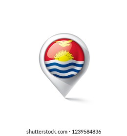 Kiribati flag, vector illustration on a white background