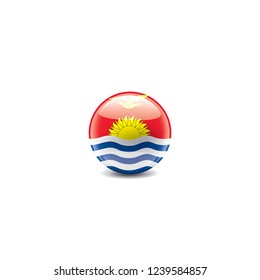 Kiribati flag, vector illustration on a white background