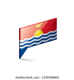 Kiribati flag, vector illustration on a white background