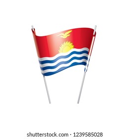 Kiribati flag, vector illustration on a white background