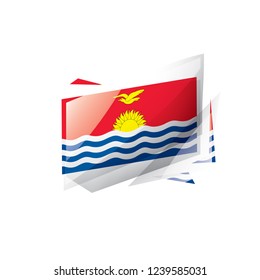 Kiribati flag, vector illustration on a white background