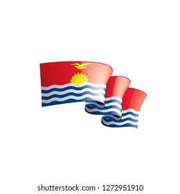 Kiribati flag, vector illustration on a white background