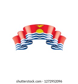 Kiribati flag, vector illustration on a white background