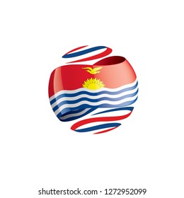 Kiribati flag, vector illustration on a white background