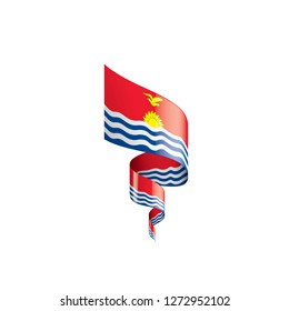 Kiribati flag, vector illustration on a white background