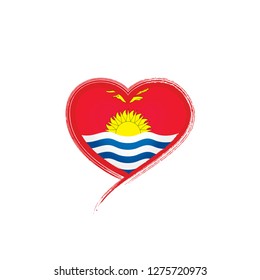 Kiribati flag, vector illustration on a white background