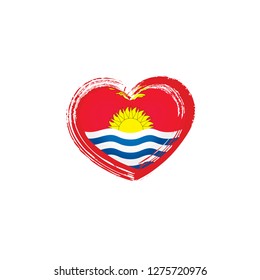 Kiribati flag, vector illustration on a white background