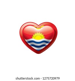 Kiribati flag, vector illustration on a white background