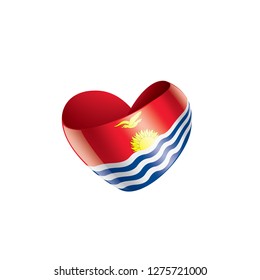 Kiribati flag, vector illustration on a white background