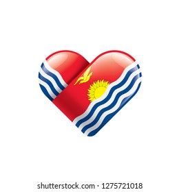Kiribati flag, vector illustration on a white background