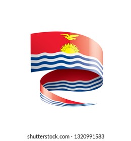 Kiribati flag, vector illustration on a white background