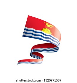 Kiribati flag, vector illustration on a white background