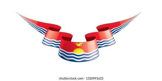 Kiribati flag, vector illustration on a white background