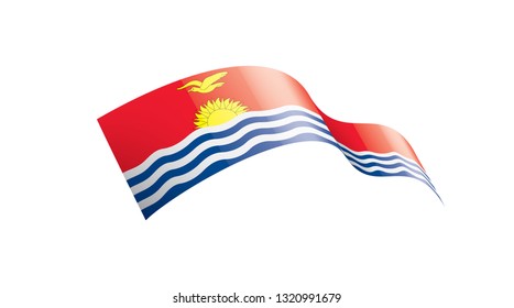 Kiribati flag, vector illustration on a white background